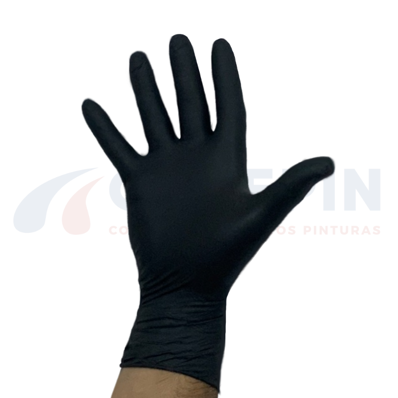 Guante de Nitrilo Negro Luvax Safe sin Polvo