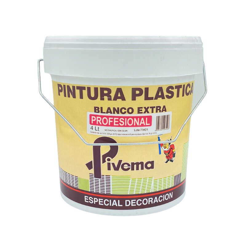 Pintura Plastica Mate Blanca Profesional
