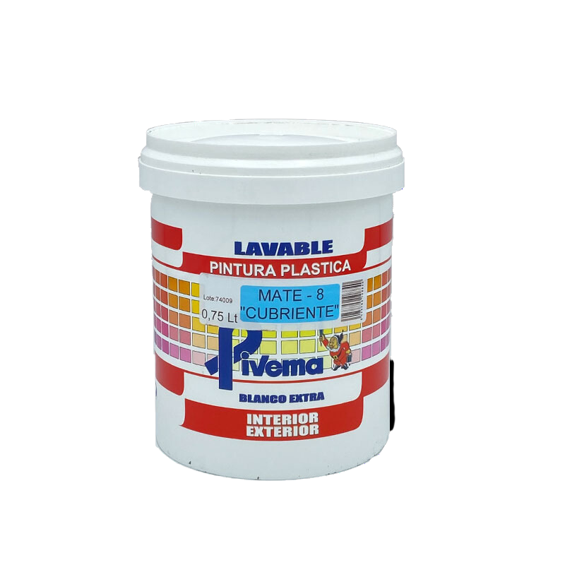 Pintura Plastica Mate 8 Blanco