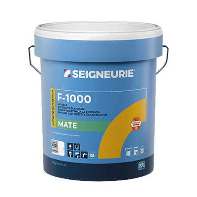 Pintura Plástica Blanco Mate Antimoho Interior-Exterior F-1000